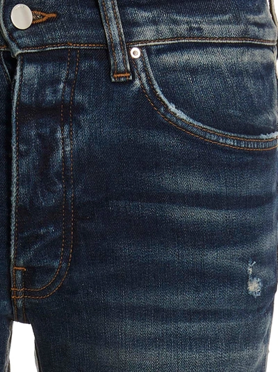 Shop Amiri Stack Jeans Blue