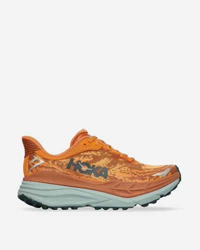 Shop Hoka One One Stinson 7 Sneakers Amber Haze / Amber Brown In Multicolor