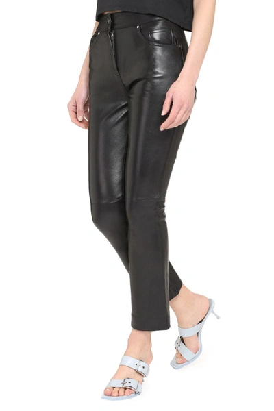 Shop Stand Studio Avery Leather Pants In Black