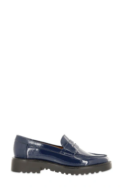 Shop Mia Amore Hali Lug Sole Penny Loafer In Navy