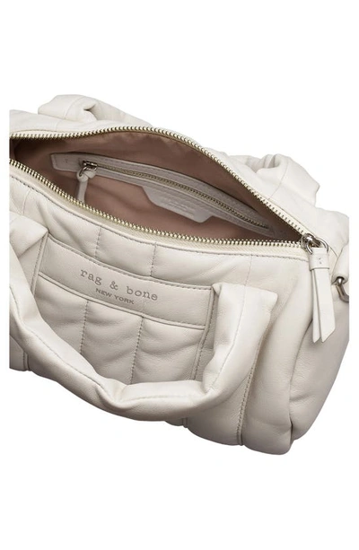 Rag & Bone Cloud Mini Quilted Leather Duffle In Cream