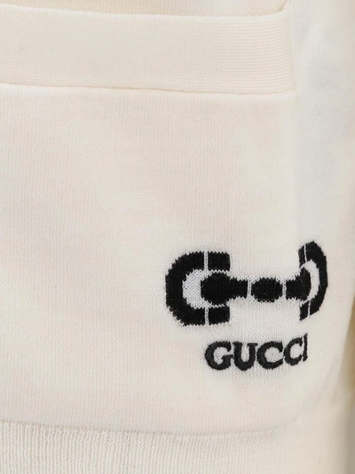 Shop Gucci Cardigan In White