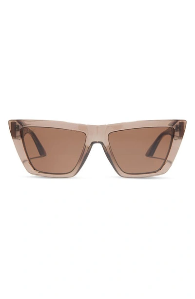 Shop Diff Winona Square Sunglasses In Milky Tan