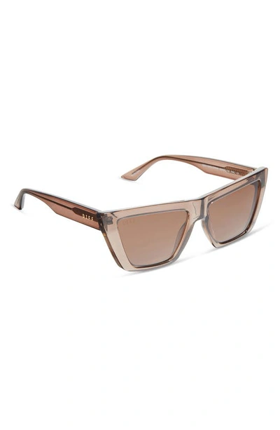 Shop Diff Winona Square Sunglasses In Milky Tan