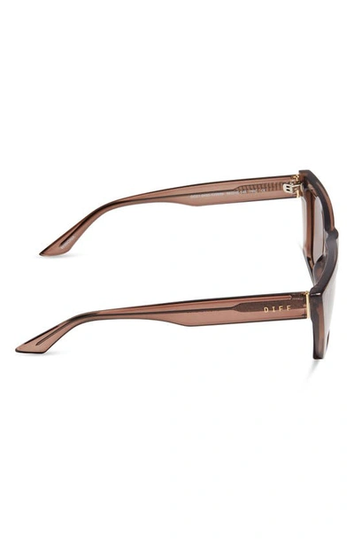 Shop Diff Winona Square Sunglasses In Milky Tan