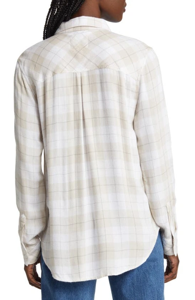 Shop Rails Hunter Plaid Button-up Shirt In White Almond