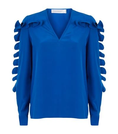 Shop Victoria Victoria Beckham Ruffle Sleeve Blouse