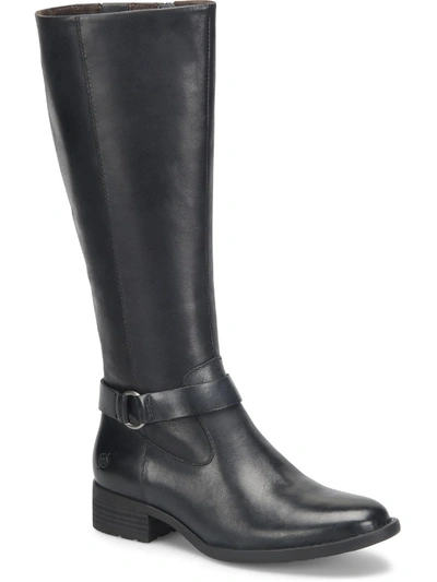 Shop Born Saddler Womens Harness Wide Calf Knee-high Boots In Black
