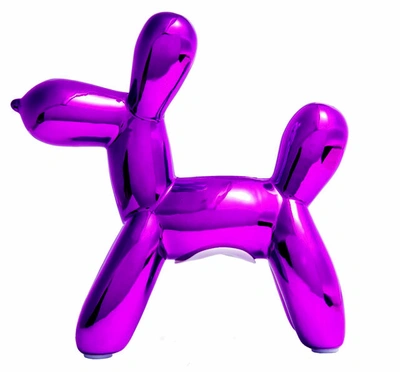 Interior Illusion Plus Interior Illusions Plus Purple Mini Ceramic Dog Piggy Bank - 7.5" Tall