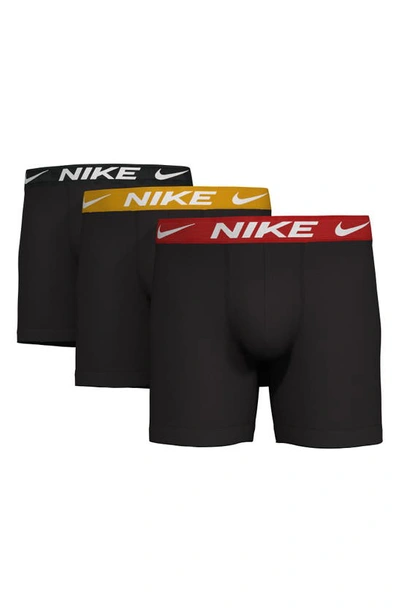 Shop Nike 3-pack Dri-fit Essential Micro Boxer Briefs In Black Multi