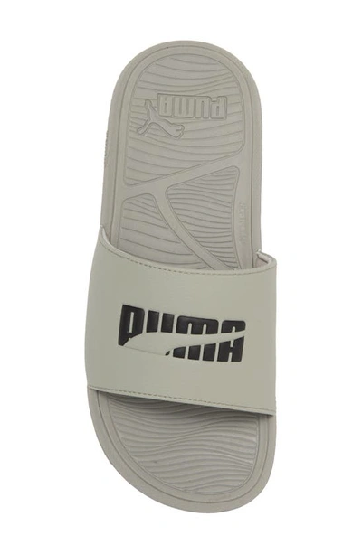 Shop Puma Cool Cat 2.0 Arcive Logo Slide Sandal In Concrete Gray- Black