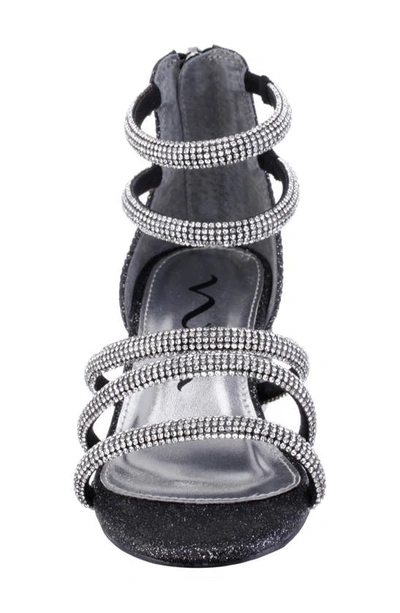 Shop Nina Kids' Sparklar Sandal In Black Silver