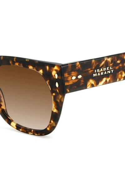 Shop Isabel Marant 53mm Cat Eye Sunglasses In Havana/ Brown Gradient