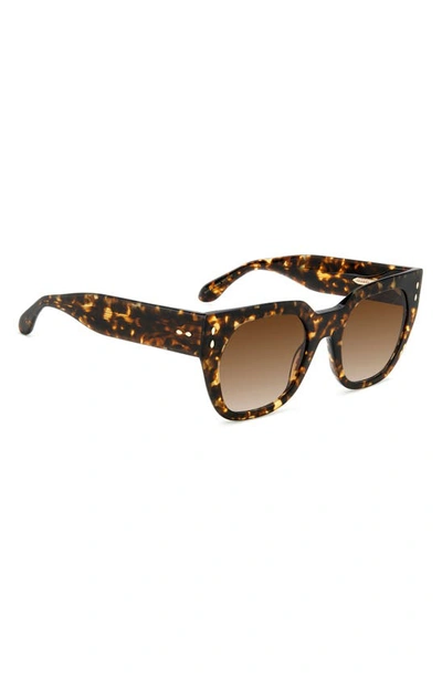 Shop Isabel Marant 53mm Cat Eye Sunglasses In Havana/ Brown Gradient