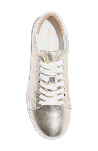 Shop Jack Rogers Ellison Sneaker In Platinum/ White