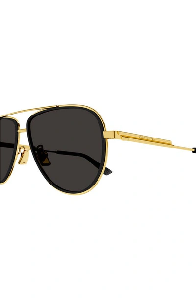 Shop Bottega Veneta 59mm Navigator Sunglasses In Gold