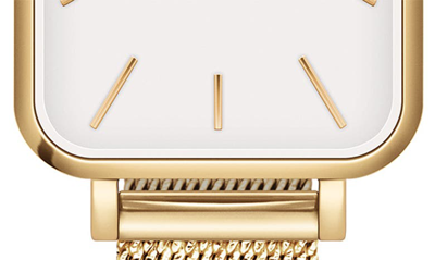 Daniel Wellington Quadro Pressed Melrose 20x26mm In Gold/white