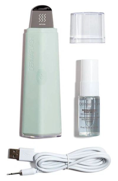 Dermaflash Dermapore+ Ultrasonic Pore Extractor + Skincare Infuser Seafoam In Seafoam