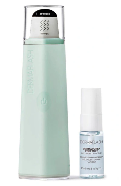 Dermaflash Dermapore+ Ultrasonic Pore Extractor + Skincare Infuser Seafoam In Seafoam