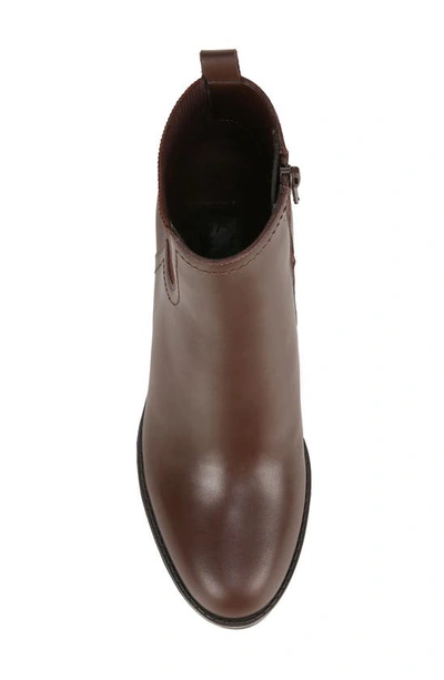 Naturalizer Verney Block Heel Waterproof Bootie In Chocolate Leather Brown
