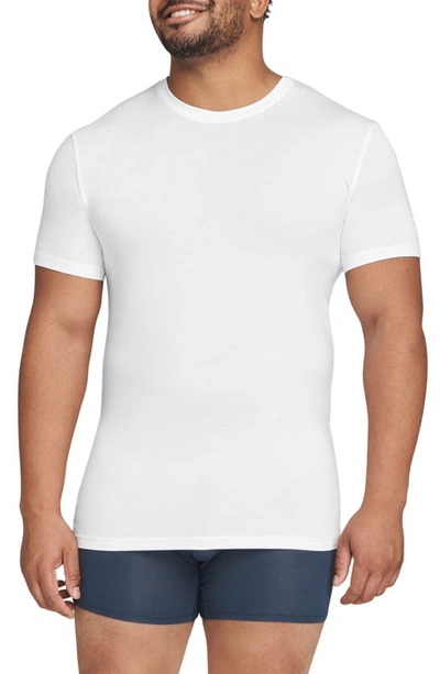 Shop Tommy John 2-pack Cool Cotton Slim Fit Crewneck T-shirts In White Double
