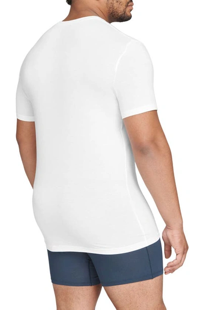 Shop Tommy John 2-pack Cool Cotton Slim Fit Crewneck T-shirts In White Double