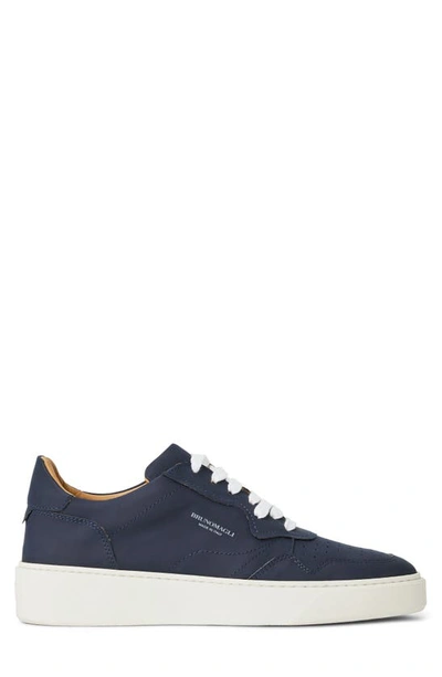 Shop Bruno Magli Dezi Leather Sneaker In Navy