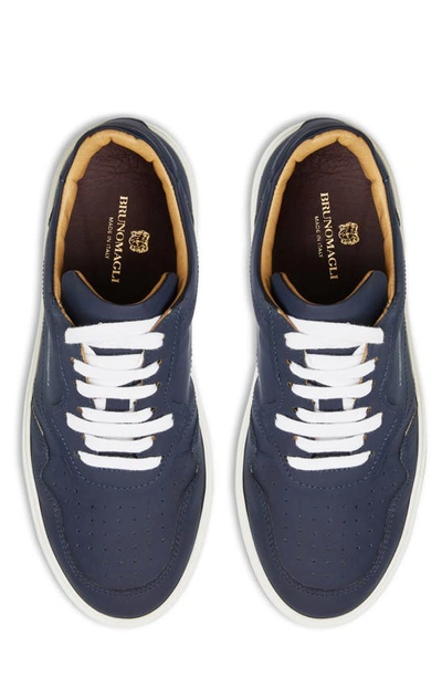 Bruno Magli Dezi Leather Sneaker In Navy