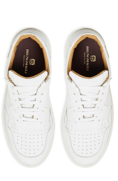 Shop Bruno Magli Dezi Leather Sneaker In White