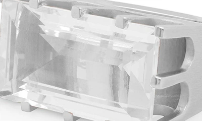 Dean Davidson Baguette-cut Simulated White Topaz Castle Ring In Crystal Quartz/ Gold