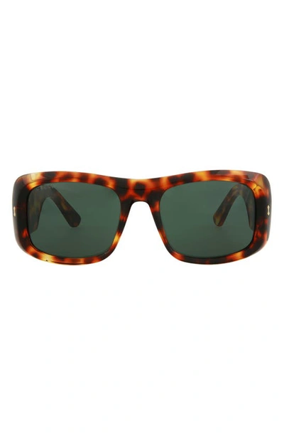 Shop Gucci 56mm Oversize Sunglasses In Havana Green