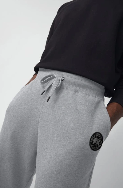 Shop Canada Goose Huron Drawstring Joggers In Stone Heather-pierre Chine