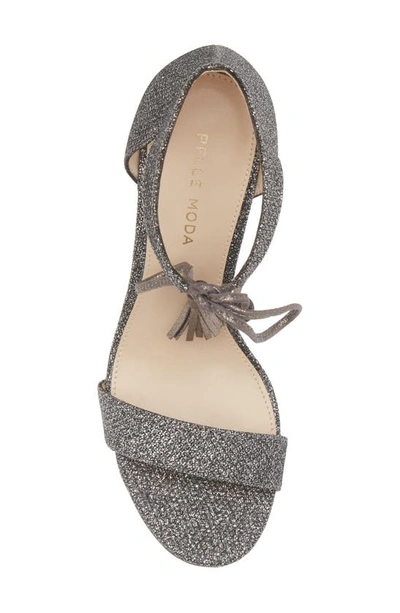 Pelle Moda Roz Tassle Sandal In Pewter