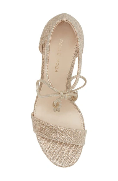 Pelle Moda Roz Tassle Sandal In Platinum Gold