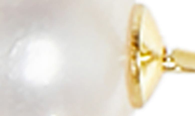 Argento Vivo Freshwater Pearl Drop Huggie Hoop Earrings In Gold