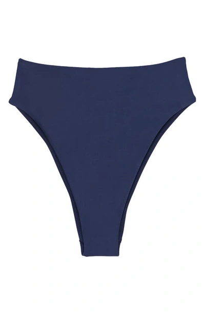 Vix Swimwear Gigi Solid High Waist Bikini Bottoms In Navy