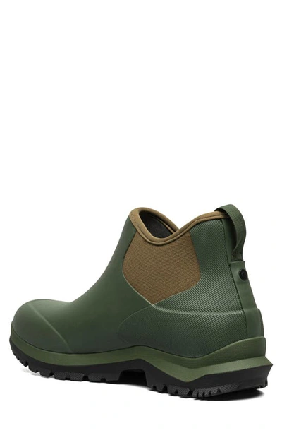 Bogs Sauvie Waterproof Chelsea Boot In Dark Green