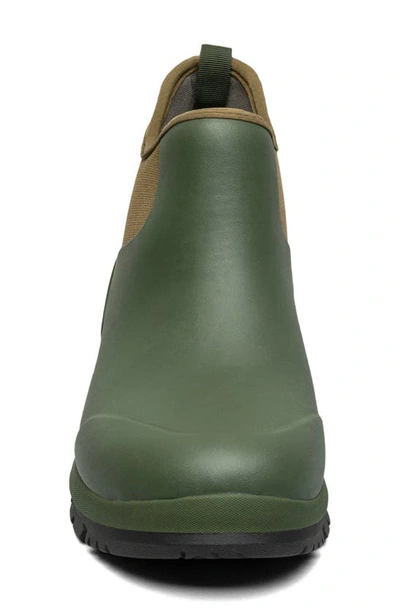Bogs Sauvie Waterproof Chelsea Boot In Dark Green