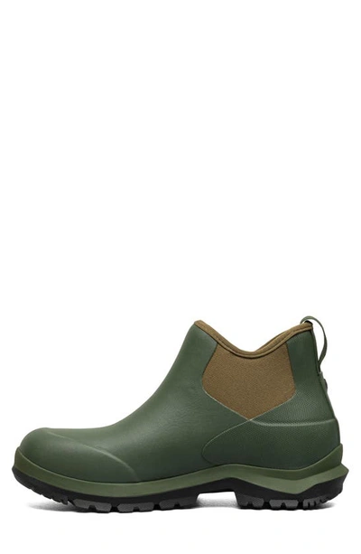 Bogs Sauvie Waterproof Chelsea Boot In Dark Green