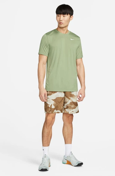 Shop Nike Dri-fit Legend T-shirt In Oil Green/ White