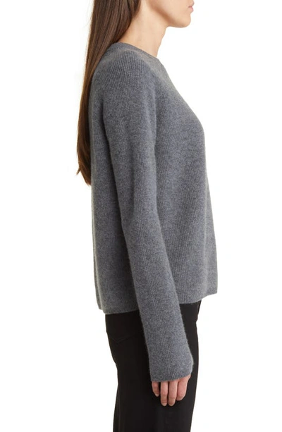 Nordstrom Signature Cashmere Crewneck Sweater In Grey Dark Heather