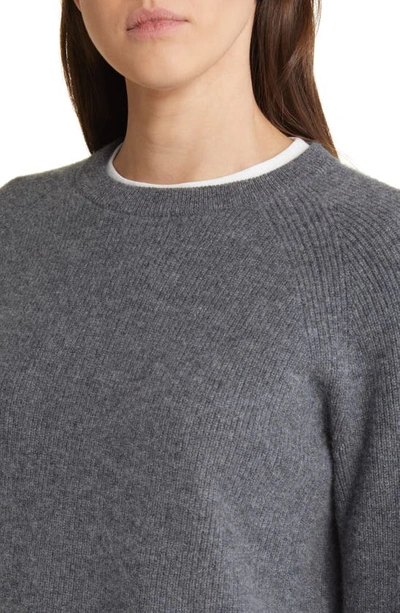 Nordstrom Signature Cashmere Crewneck Sweater In Grey Dark Heather