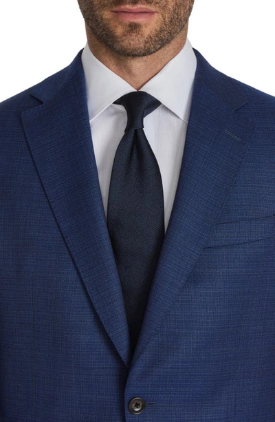 Shop Jack Victor Espirit Mixy Stretch Wool Suit In Mid Blue