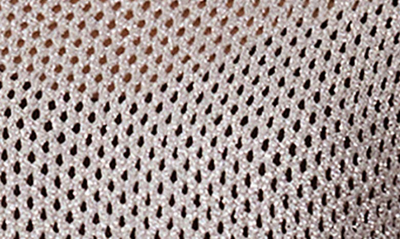 Shop Gstq Metallic Open Stitch Sweater In Metallic Silver
