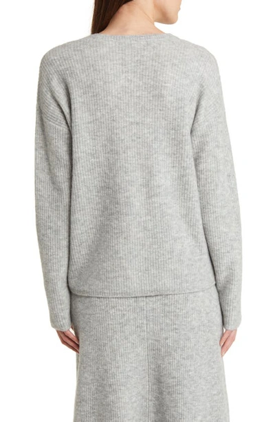 Shop Nordstrom Signature Wool & Cashmere Blend Long Sleeve Sweater In Grey Light Heather