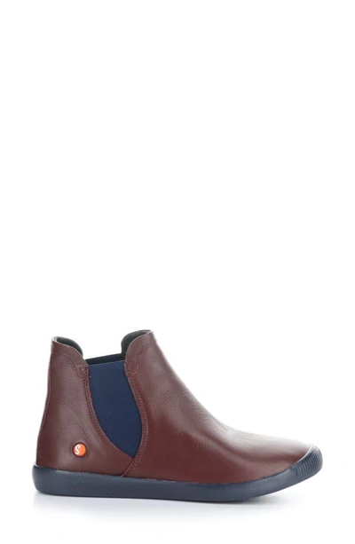 Shop Softinos By Fly London Itzi Chelsea Boot In Dk Red/ Navy Smooth Leather