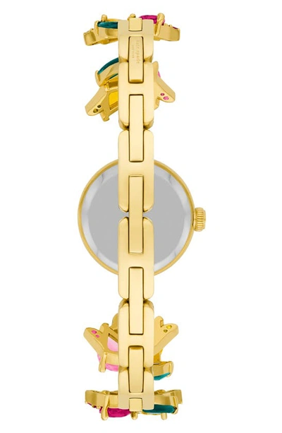 Shop Kate Spade Monroe Tulip Crystal Strap Watch, 24mm In Gold / Floral