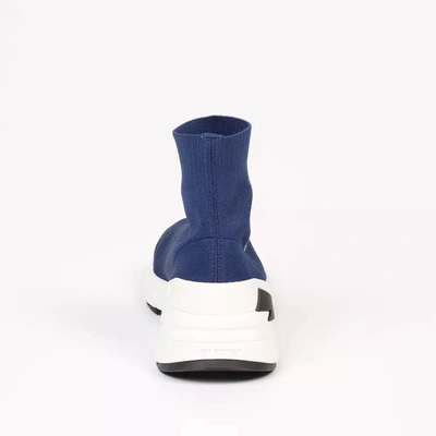 Shop Neil Barrett Blue Textile Lining Men's Sneaker