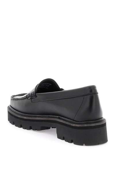 Shop Gh Bass G.h. Bass Weejuns Super Lug Loafers In Black