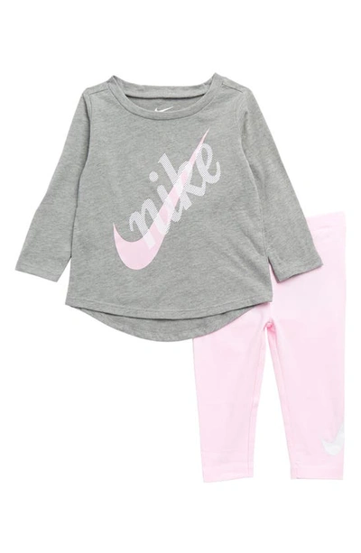 Nike Babies' Swoosh Top & Leggings Set In Pink Foam | ModeSens